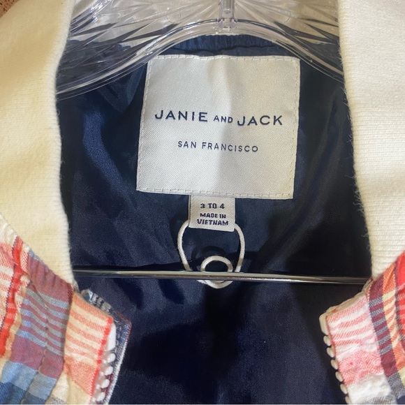 Janie and Jack Multicolor Plaid Kids Jacket - Picture 5 of 6